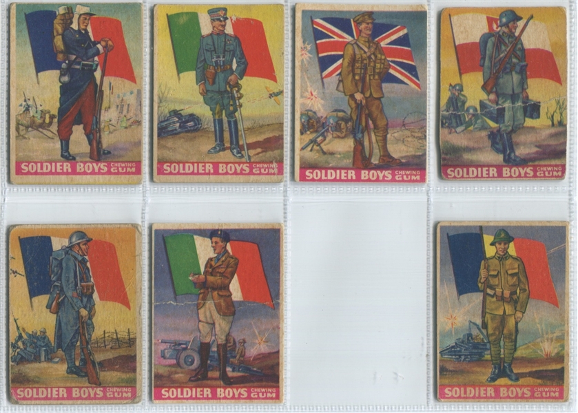 R142 Goudey Soldier Boys Near Complete Set of (21/24) Cards