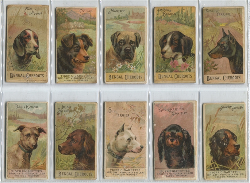 N375 Ellis Tobacco Breeds of Dogs Lot of (13) Cards