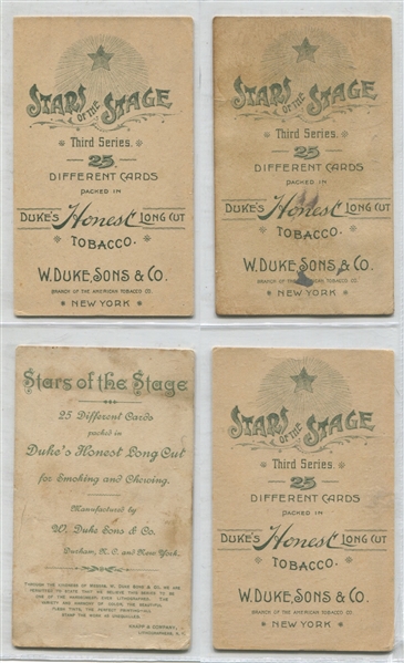 N129-N132 Mixed Group of (14) Stars of the Stage Cards