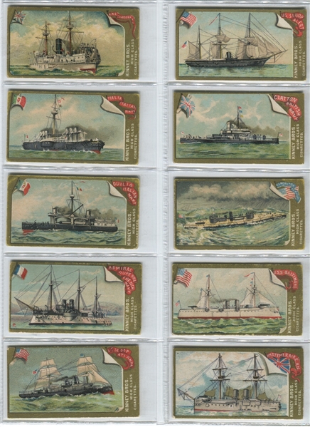 N226 Kinney Tobacco Naval Vessels Complete Set of (25) Cards
