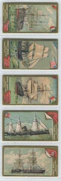 N226 Kinney Tobacco Naval Vessels Complete Set of (25) Cards