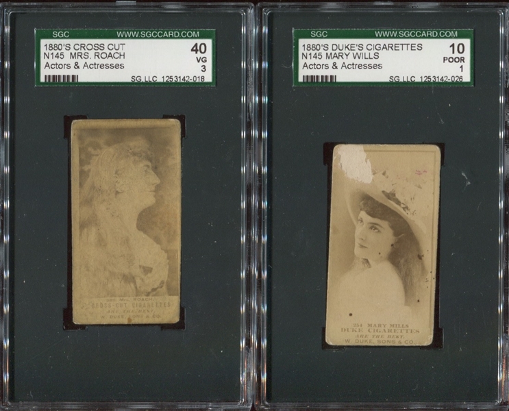 N145 Duke Tobacco Lot of (5) SGC-Graded Actress Cards