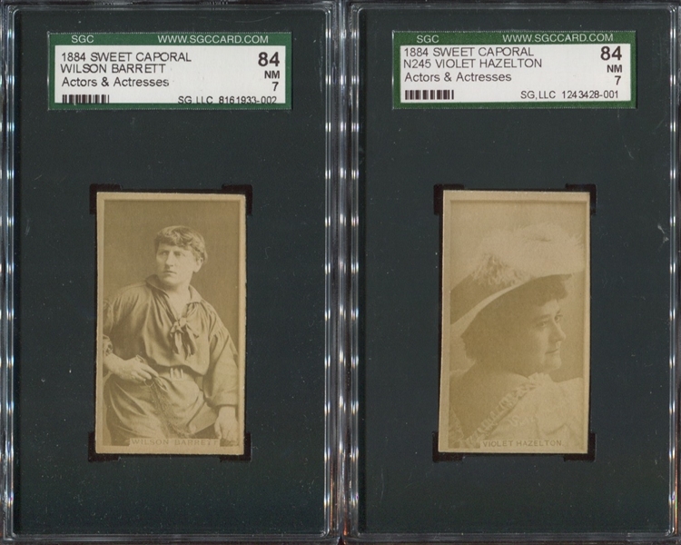 N245 Kinney Tobacco Sweet Caporal SGC7 NM Graded Cards Lot of (2)