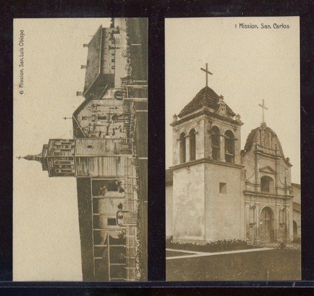 E-UNC Ghirardelli California Missions Lot of (2) Postcards