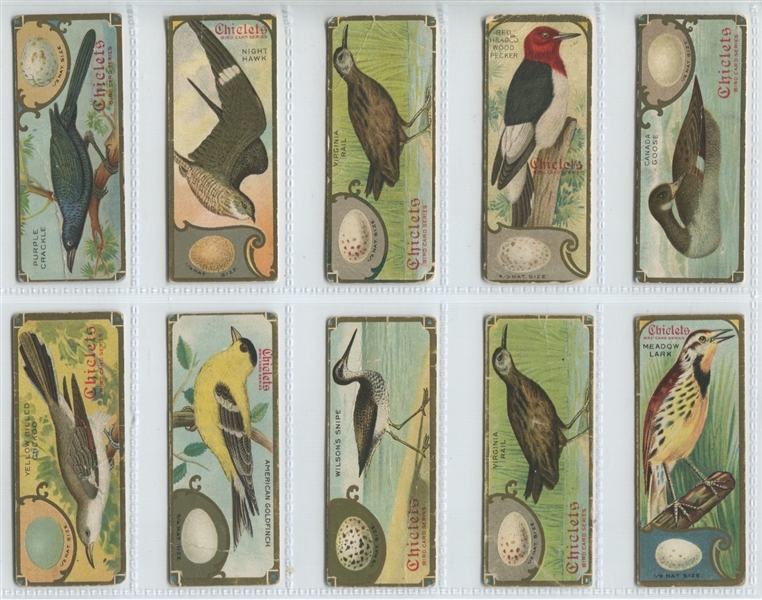 V120 Canadian Chewing Gum/E225 Chiclets Bird Studies Mixed Lot of (14) Cards