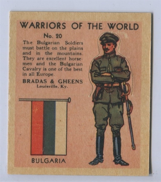 R170 Bradas & Gheens Warriors of the World Type Card #20 Bulgaria