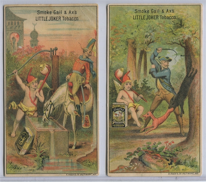H764 Gail & Ax Little Joker Tobacco Adventures of Baron Munchausen Complete Trade Card set of (10) Cards