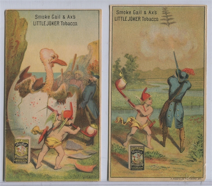 H764 Gail & Ax Little Joker Tobacco Adventures of Baron Munchausen Complete Trade Card set of (10) Cards
