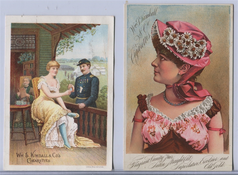 W.S. Kimball Tobacco Trade Card lot of (4) 