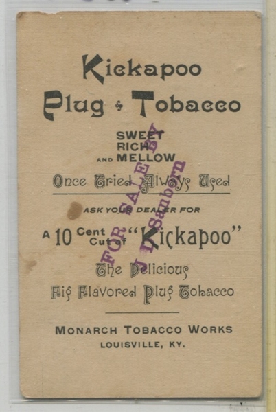 N313-UNC Monarch Tobacco Works The Seasons Type Card 