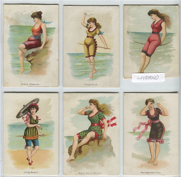 N192 Kimball Tobacco Beautiful Bathers Large Format Complete Set of (20) Cards