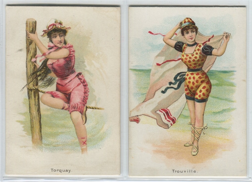N192 Kimball Tobacco Beautiful Bathers Large Format Complete Set of (20) Cards