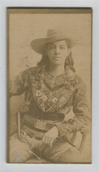 N-UNC Mysterious N Tobacco Card with Ethnic Female Cowgirl Pictured
