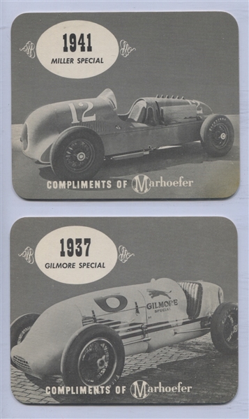 1965 Marhoefer Meats Review of Famous Racing Cars High Grade Complete Set of (10) Cards