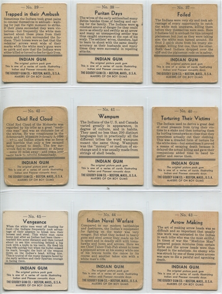 R773 Goudey Gum Indian Gum Complete Set of (96) Cards