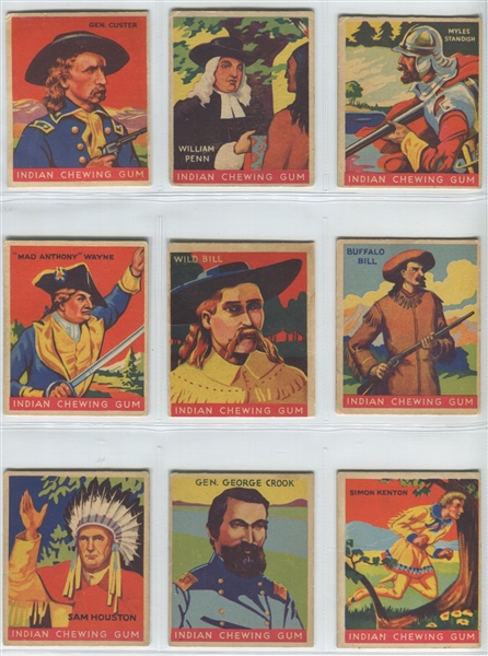 R73 Goudey Gum Indian Gum Complete Set of (216) Cards plus (1) Duplicate