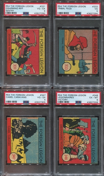R54 Foreign Legion Near Complete Set of (41/48) Cards with PSA-Graded