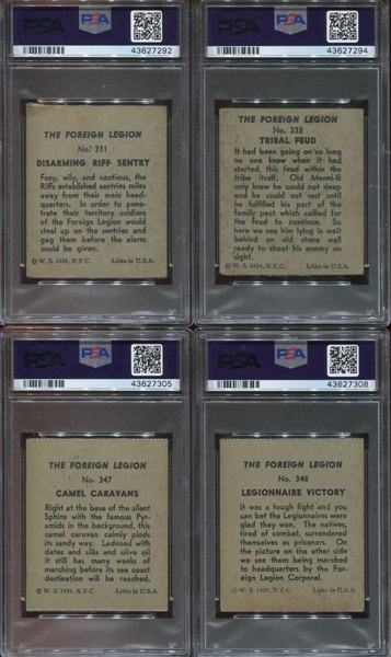 R54 Foreign Legion Near Complete Set of (41/48) Cards with PSA-Graded