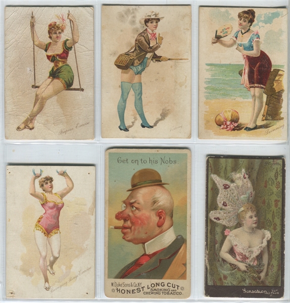 Mixed Lot of (16) Oversized Tobacco Cards from Duke, Kimball and Others
