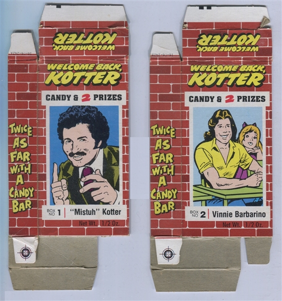 1976 Phoenix Candy Boxes Welcome Back Kotter Complete Set of (8) Complete Boxes