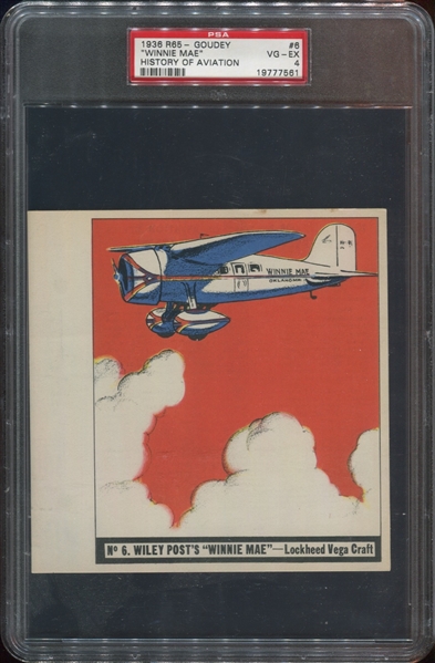 R65 Goudey History Of Aviation Lot of (4) PSA-Graded Cards