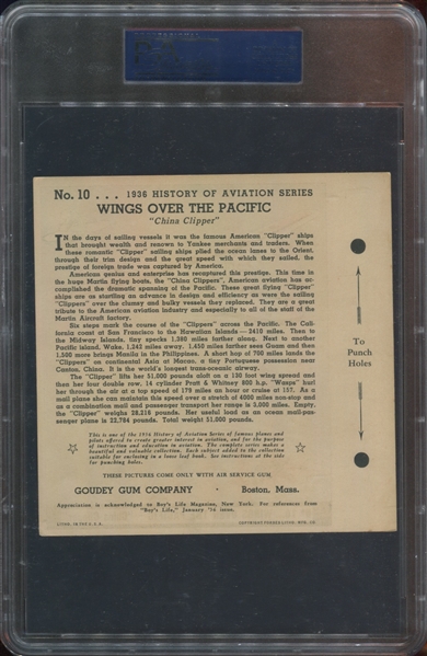 R65 Goudey History Of Aviation Lot of (4) PSA-Graded Cards