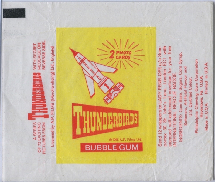 Philadelphia Gum Thunderbirds Wrapper (1965)