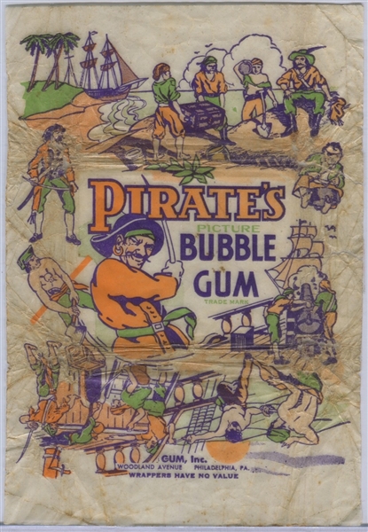 R109 Gum Inc Pirate's Bubble Gum Wrapper