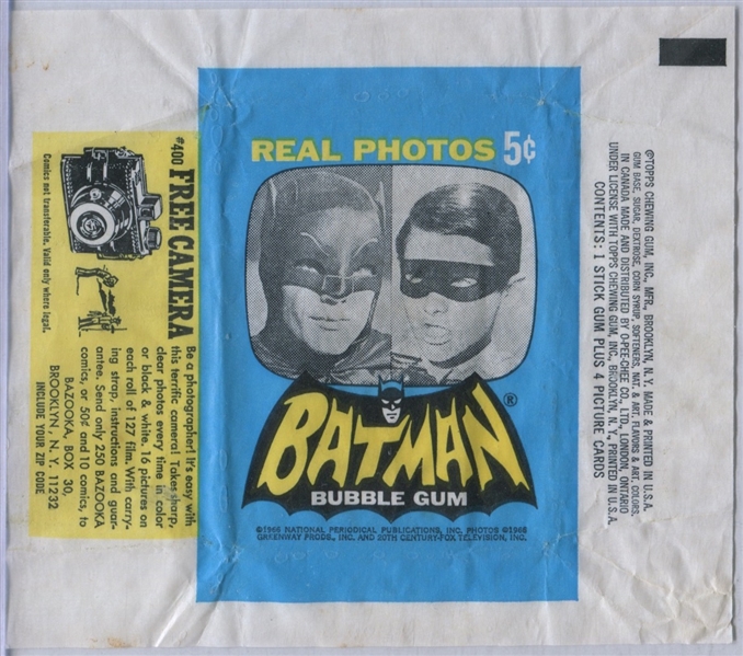 Pair of 1960's Topps Batman Wrappers