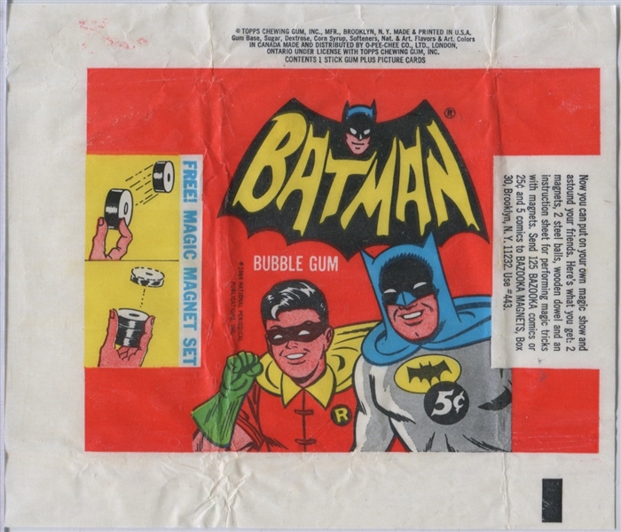Pair of 1960's Topps Batman Wrappers