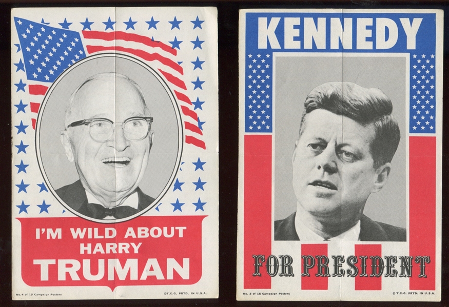 1970 Topps Presidents Posters Complete Set of (15) Posters
