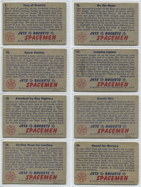 1951 Bowman Jets, Rockets & Spacemen Lot of (20) Cards