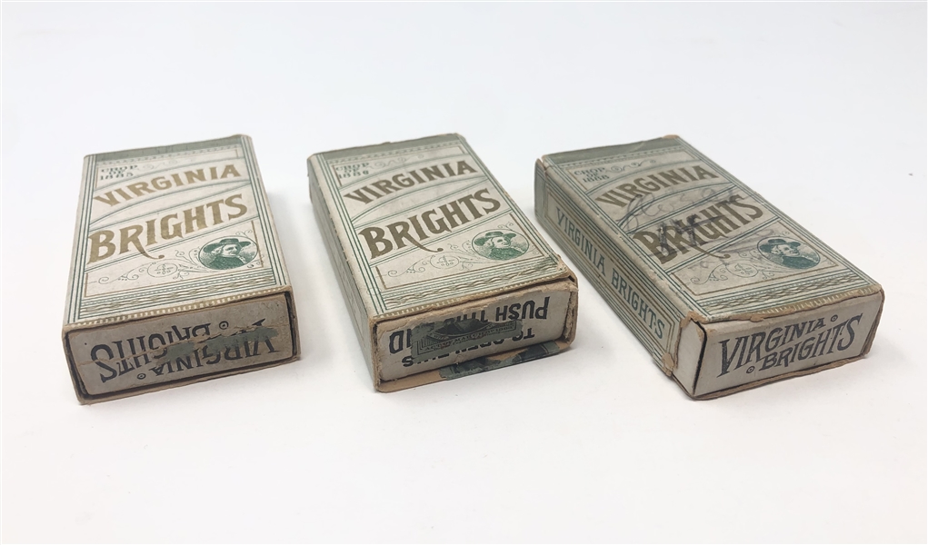 Allen & Ginter Virginia Brights Trio of Tobacco Packs - 1885, 1886 and 1888