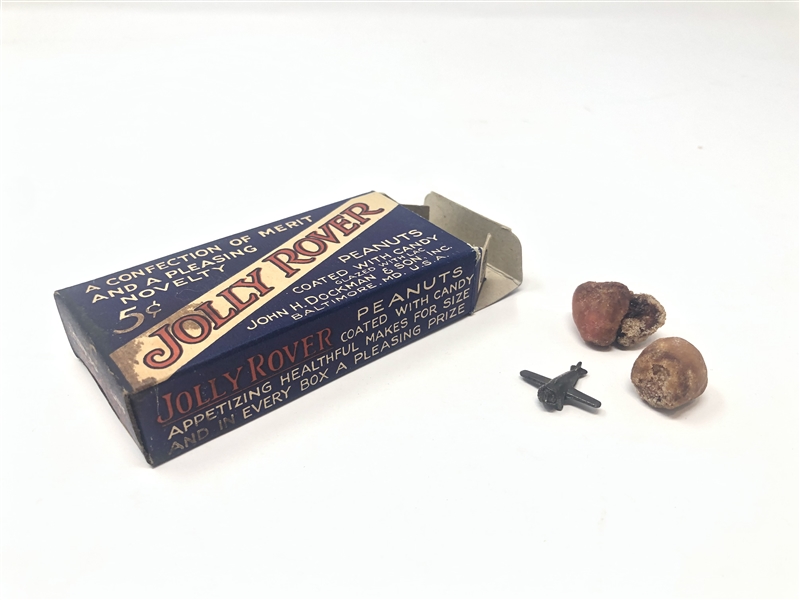 John H Dockman Jolly Rover Candy Box with Original Gum and Toy Trinket