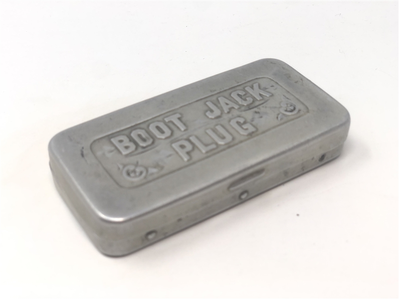 John Finzer Tobacco Company Boot Jack Plug Tin Advertising Box