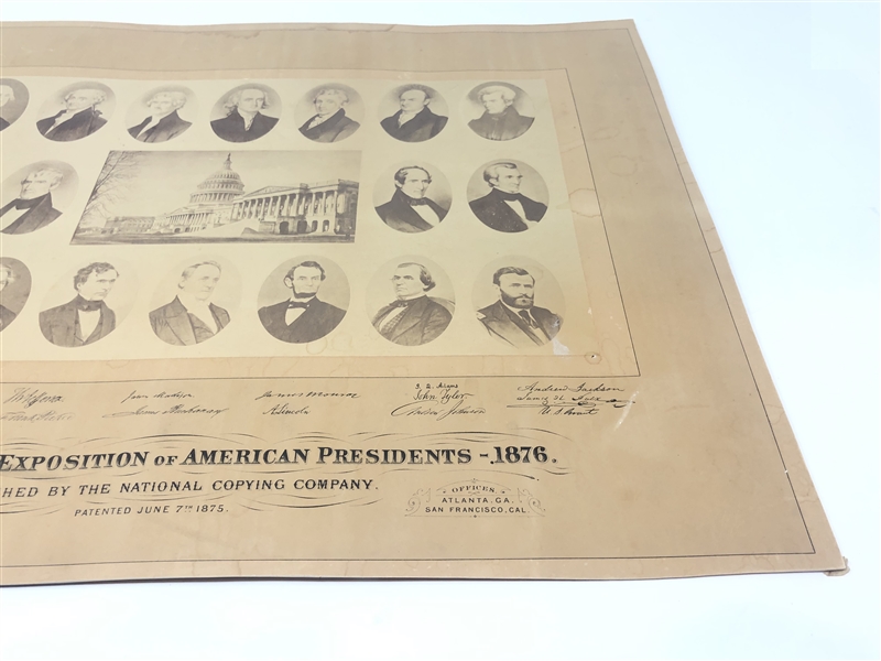 Phenomenal 1876 Albumen Presidential Photo - Large Format 16x20