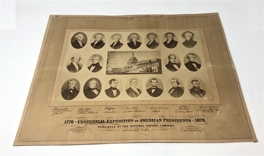 Phenomenal 1876 Albumen Presidential Photo - Large Format 16x20
