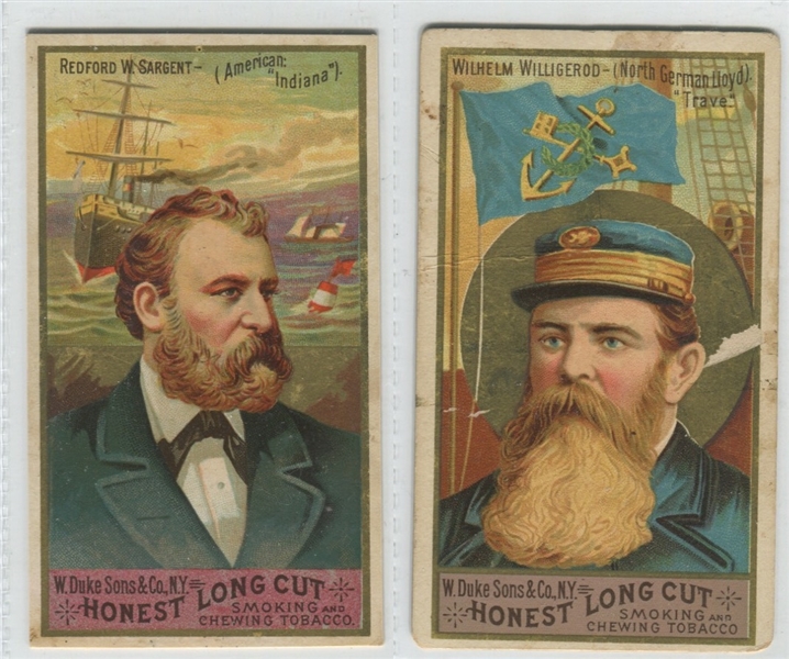 N127 Duke Tobacco Honest Long Cut Sea Captains Lot of (6) Cards