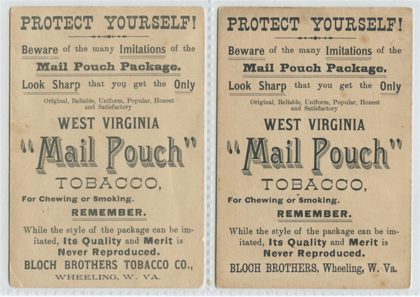 Fantastic Bloch Brothers Mail Pouch Tobacco Advertising and Coupon Lot of (13) Pieces