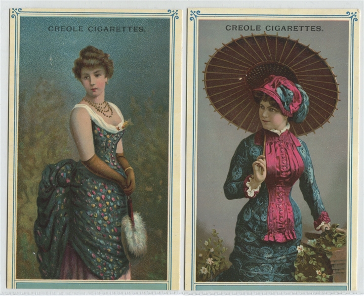 Fantastic S.F. Hess Creole Cigarettes Actress Trade Cards lot of (7) Cards