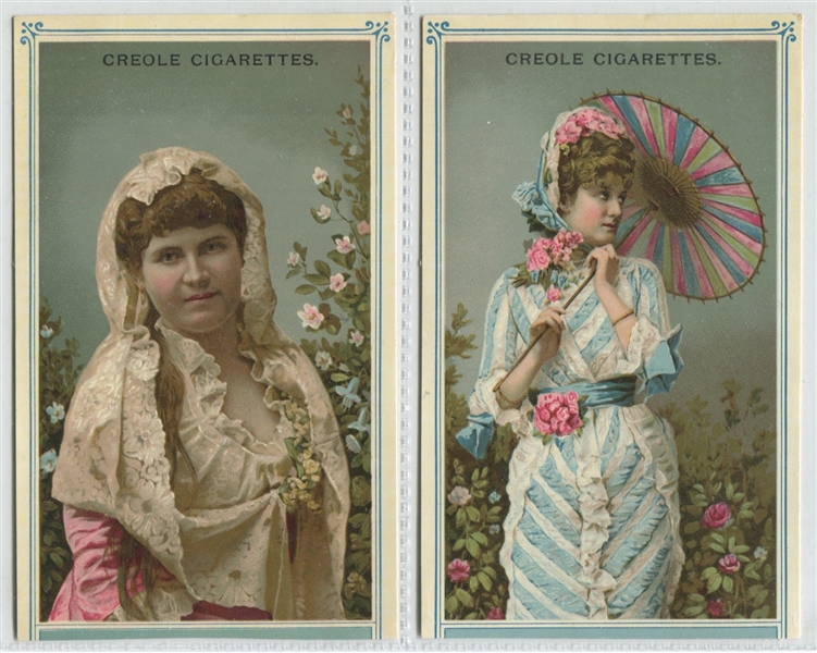 Fantastic S.F. Hess Creole Cigarettes Actress Trade Cards lot of (7) Cards