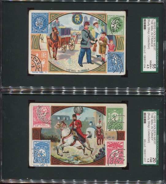 K138 Golden West Mail Carriers and Stamps SGC-Graded Lot of (4) Different