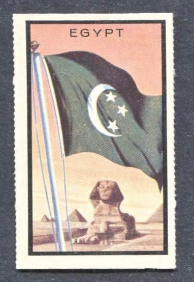 1963 Topps Flag Midgee Cards - Original Art for Card #25 Egypt
