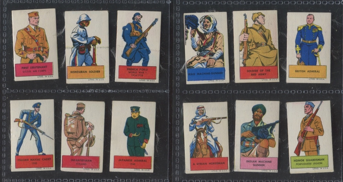 R714-7 Topps Flags of All Nations/Soldiers of the World (13 Different)
