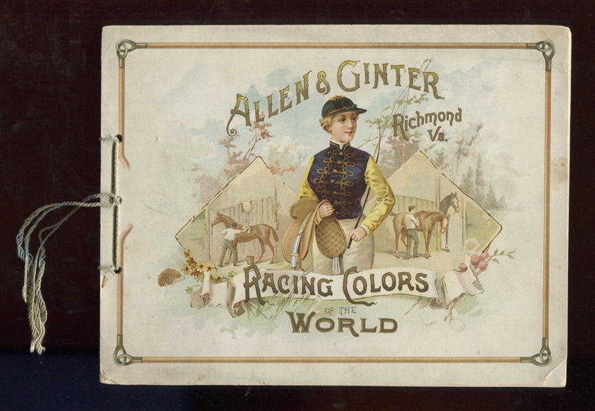 A12 Allen & Ginter's Racing Colors of the World Album with Original Mailing Wrap