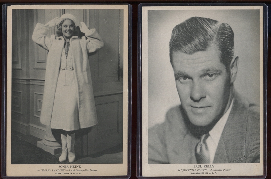 R96 Gum Inc Motion Picture Star Type Card Pair With/Without Advertising on Back