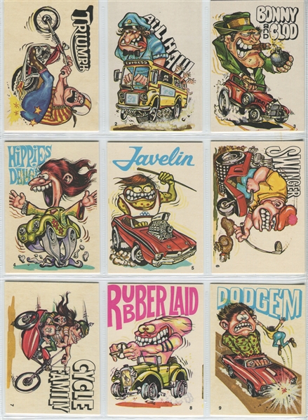 1973 Donruss Fabulous Odd Rods Complete Set of (66) Stickers