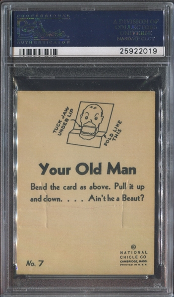 R102 National Chicle Novelty Cards #7 Your Old Man PSA6 EXMT