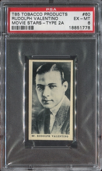 T85 Tobacco Products Strollers #60 Rudolph Valentino PSA6 EXMT