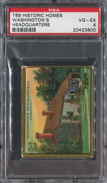 T69 Historic Homes and T70 Historical Events Lot of (4) PSA-Graded Cards